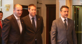 Mr. Gavrilovski, Mr. Power, Chairman of the British Business Group and Mr. Branko Crvenkovski , The President of Macedonia